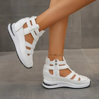 🔥Last Day 75% OFF - Side Zipper Comfortable Lightweight Wedge Sandals