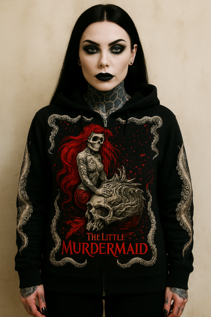 Murdermaid – Skull Mermaid Zipper Hoodie