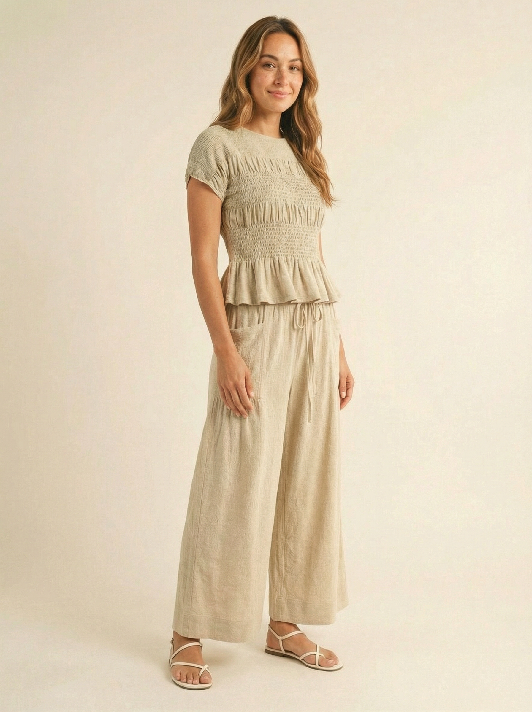 Jardin Linen Blend Two-Piece Set – Relaxed Chic Matching Outfit