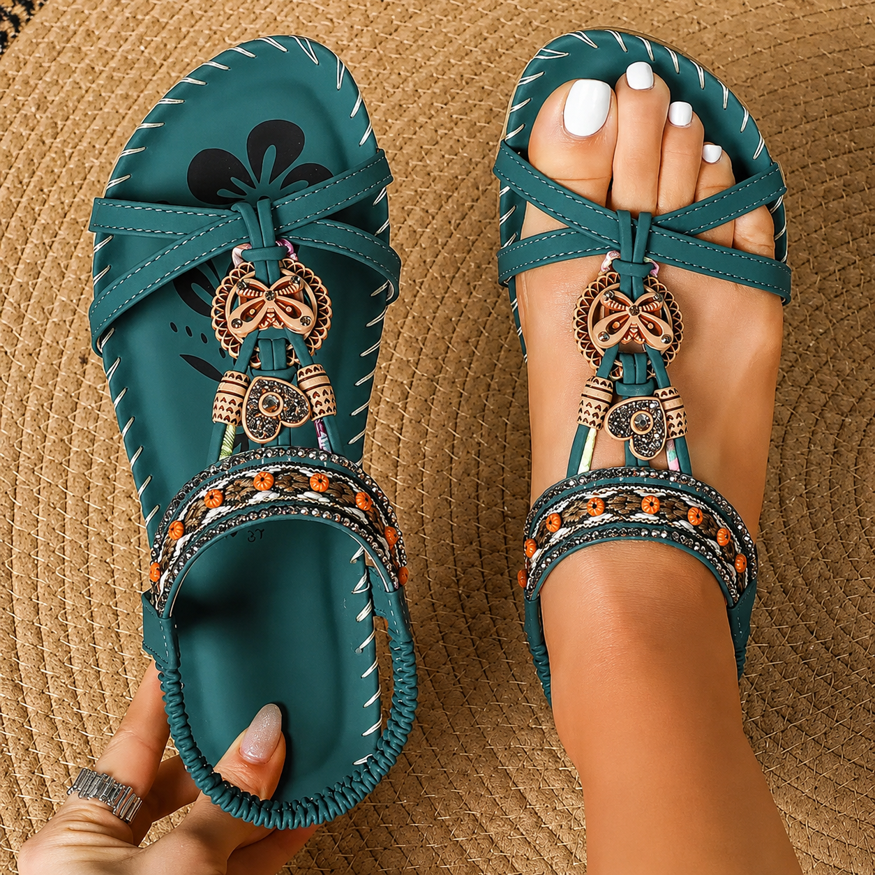 Sparkle Every Step of the Way! ✨Lightweight Comfort Sandals with Sparkling Butterfly Design