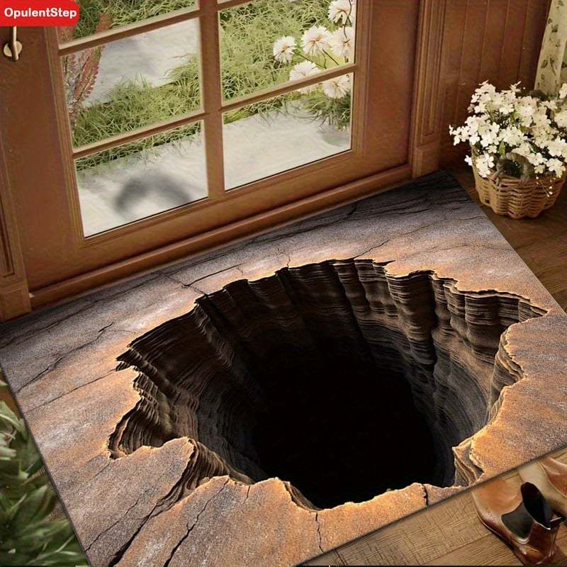 🔥Last Day 75% OFF - 😮Visual Illusion Endless Abyss Pattern HD Printed Non-Slip Doormat👀⭐