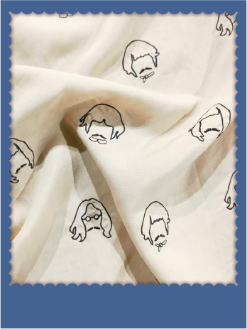 Micro Floral Jacquard Tencel Fabric - 030-2