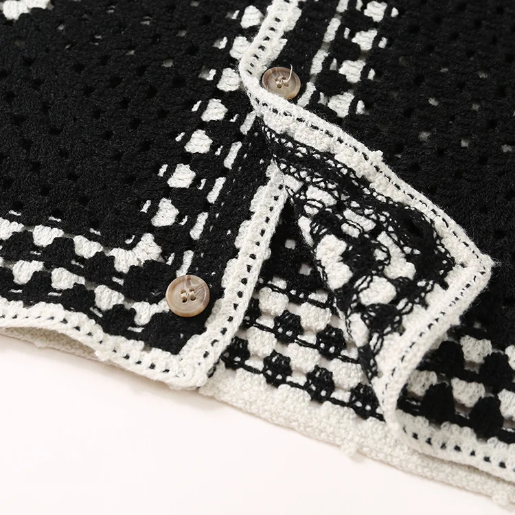 Men's Striped Crochet Polo - FM0101000019