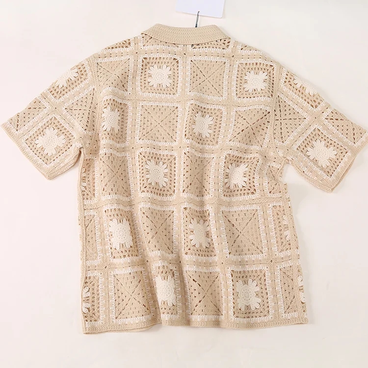 Men's Striped Crochet Sweater - FM0101000021