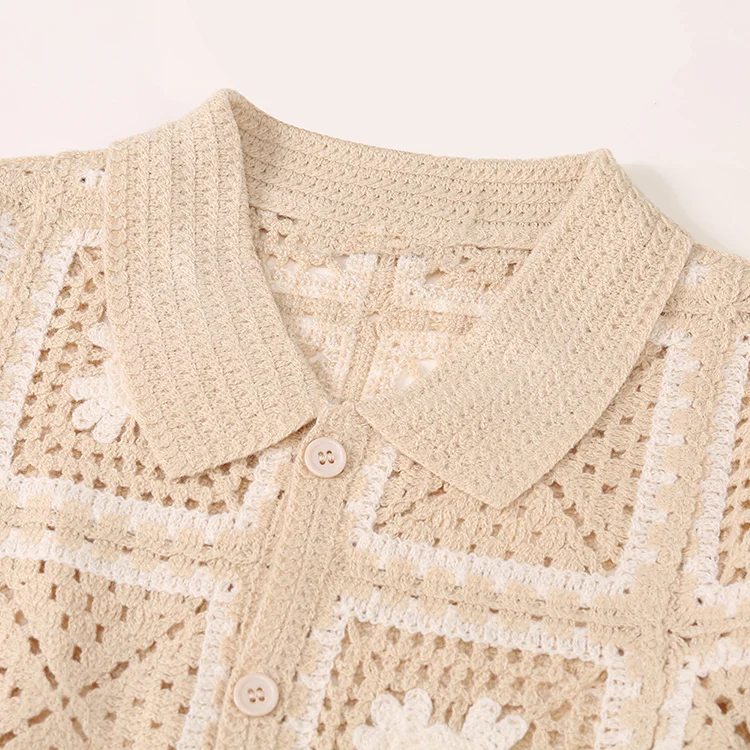 Men's Striped Crochet Sweater - FM0101000021