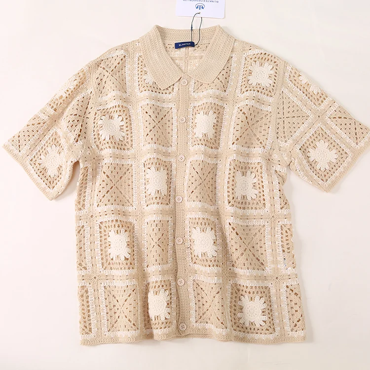 Men's Striped Crochet Sweater - FM0101000021