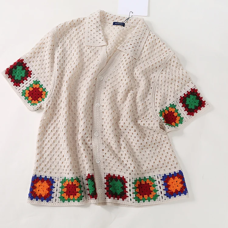 Men's Zig-Zag Crochet Polo - FM0101000027