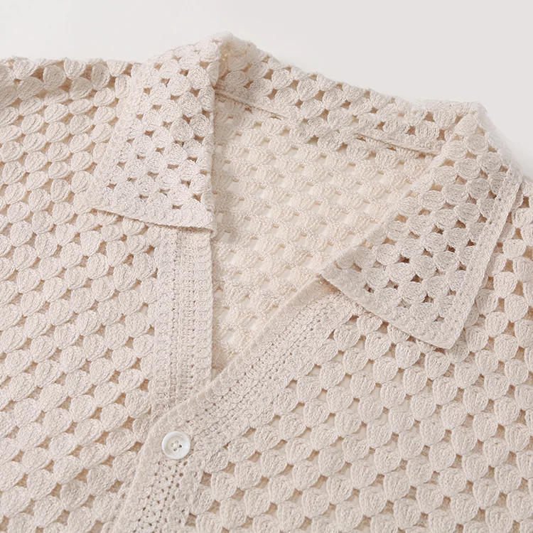 Men's Zig-Zag Crochet Polo - FM0101000027