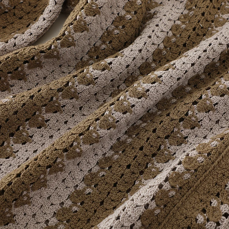 Men's Color Block Crochet Polo - FM0101000047