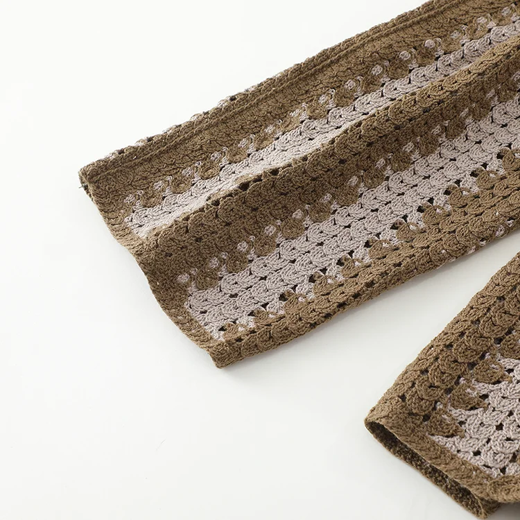 Men's Color Block Crochet Polo - FM0101000047