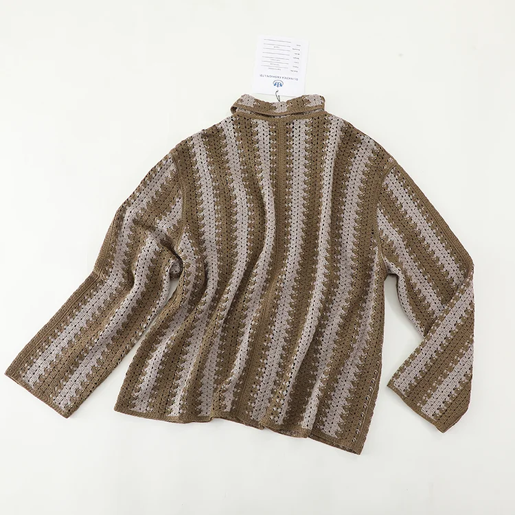 Men's Color Block Crochet Polo - FM0101000047