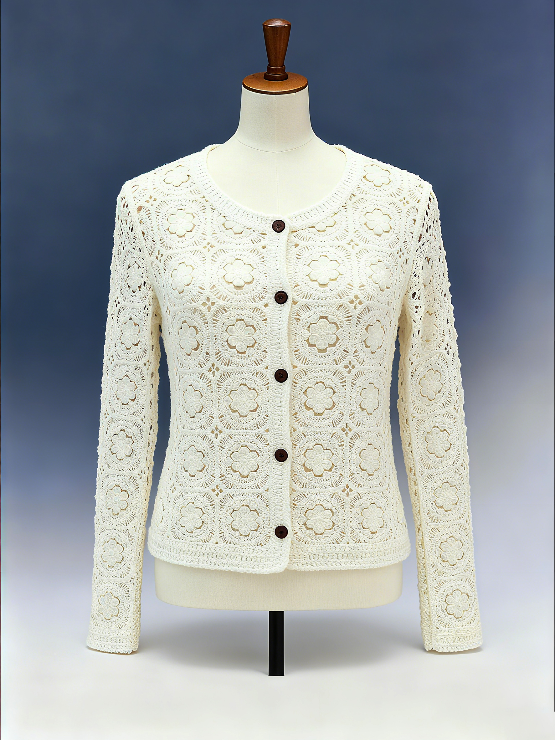 3D Floral Crochet Cardigan - FM0102000014