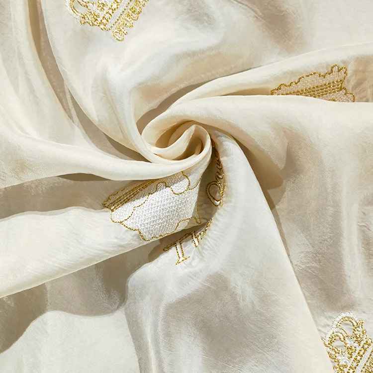 Royal Monogram Embroidery Fabric (65% Tencel) - 017-2