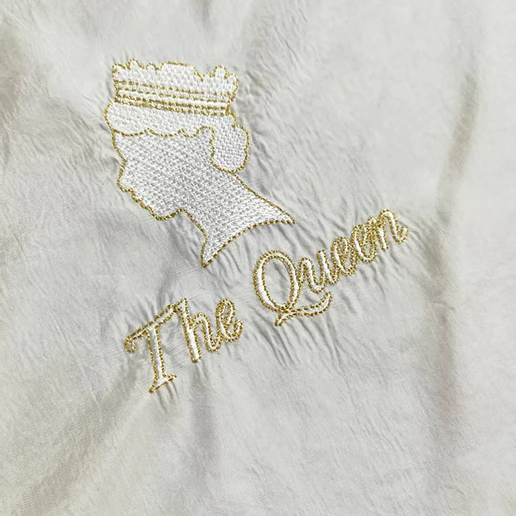 Royal Monogram Embroidery Fabric (65% Tencel) - 017-2