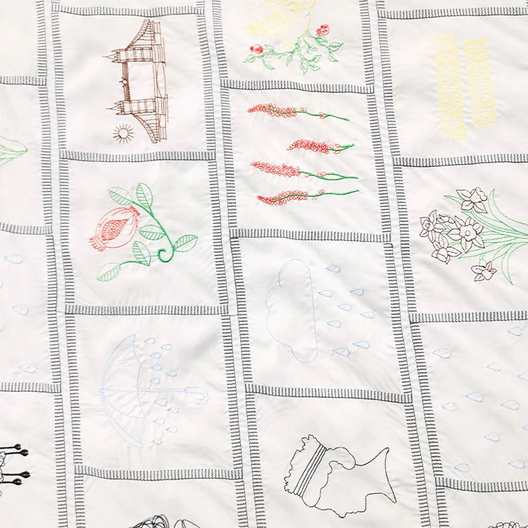 Literary Heritage Embroidery Tencel Fabric - 018-1