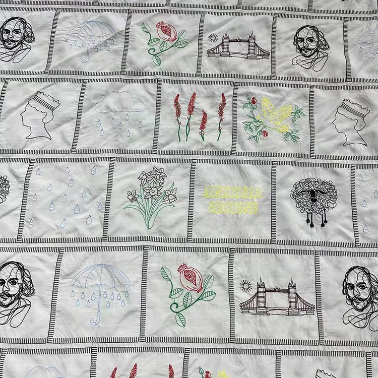 Literary Heritage Embroidery Tencel Fabric - 018-1