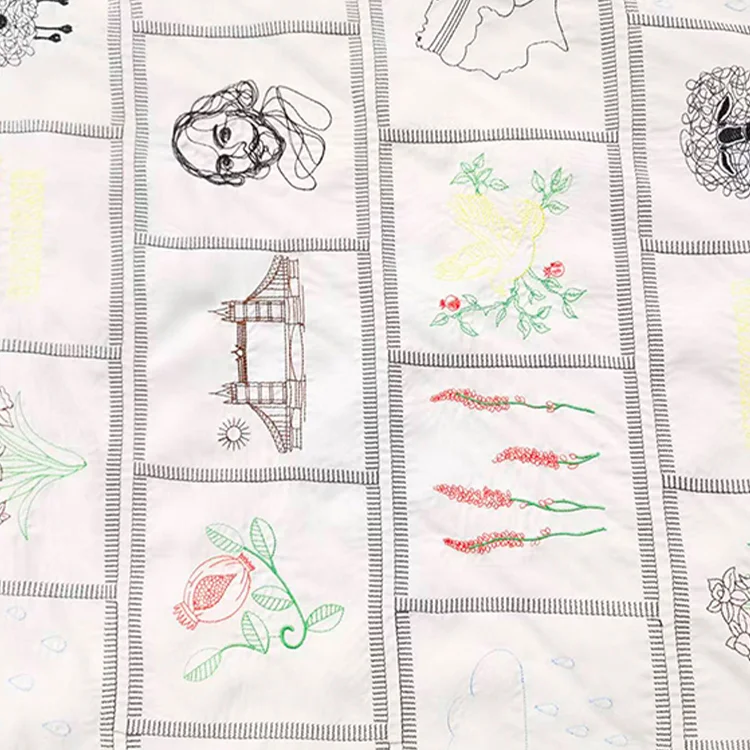 Literary Heritage Embroidery Tencel Fabric - 018-1