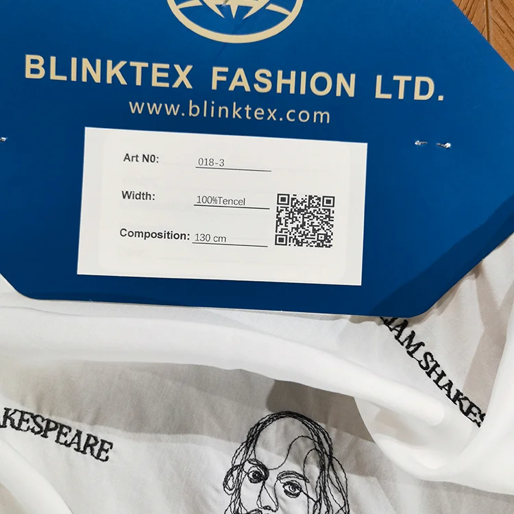 William Shakespeare Embroidery Tencel Fabric - 018-3