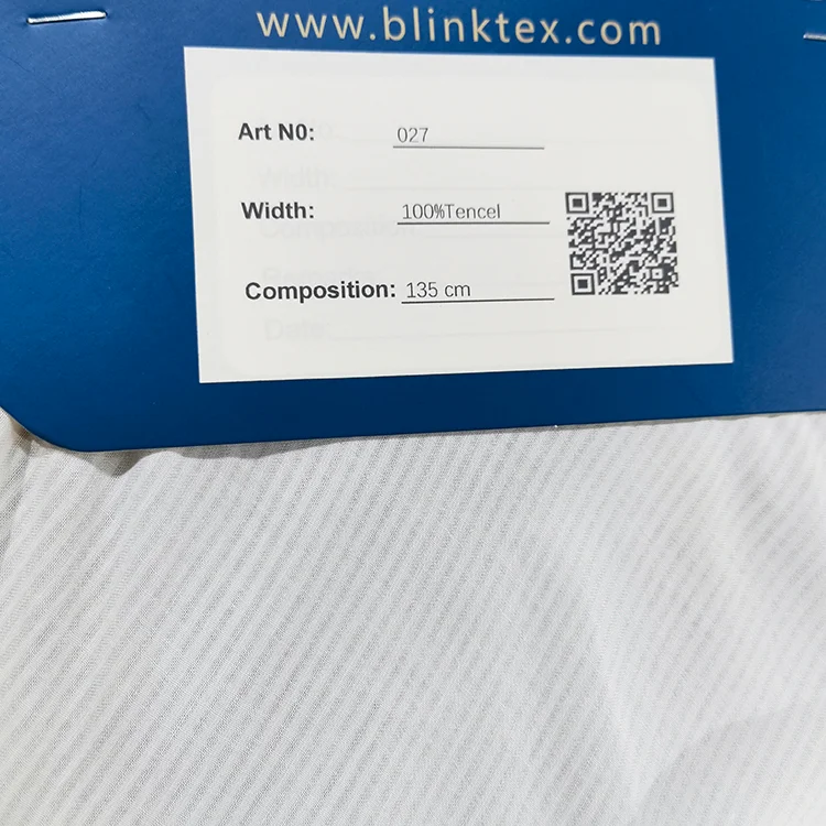 Yellow Floral Embroidered Pinstripe Tencel - 027