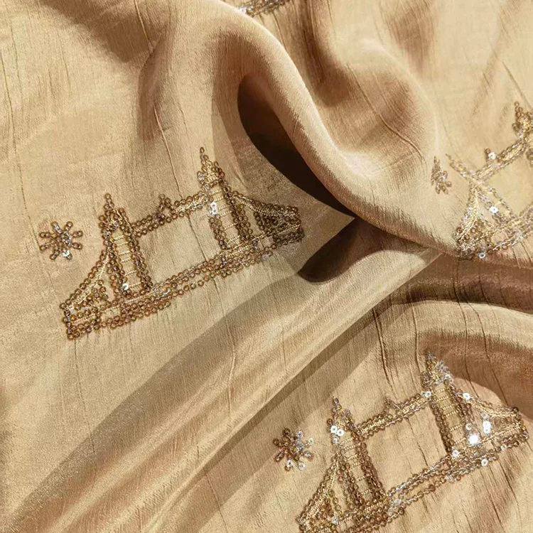 Abstract Geometric Jacquard Tencel Fabric - 029-2