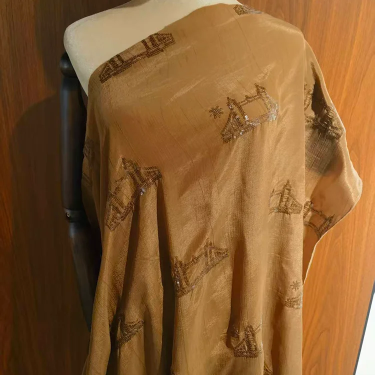 Abstract Geometric Jacquard Tencel Fabric - 029-2