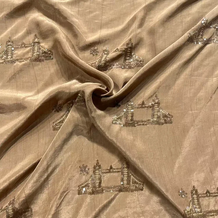 Abstract Geometric Jacquard Tencel Fabric - 029-2