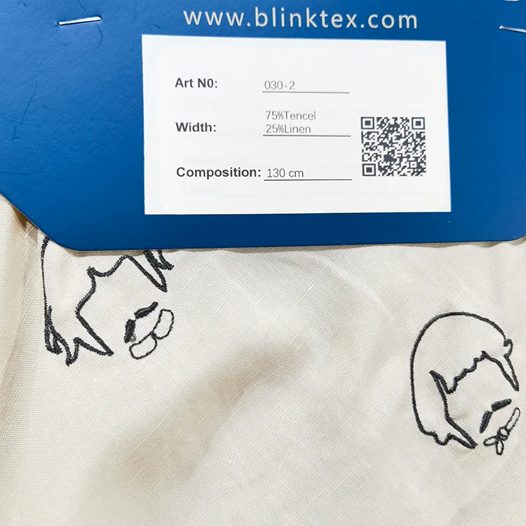 Micro Floral Jacquard Tencel Fabric - 030-2