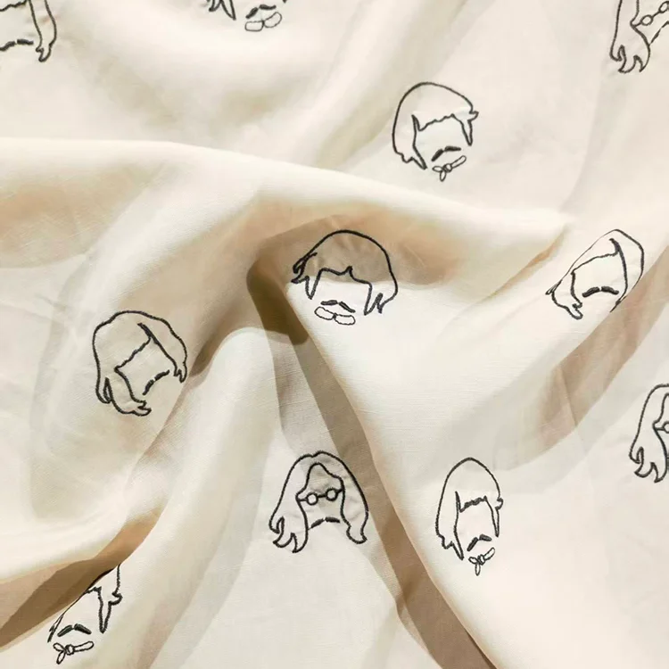 Micro Floral Jacquard Tencel Fabric - 030-2