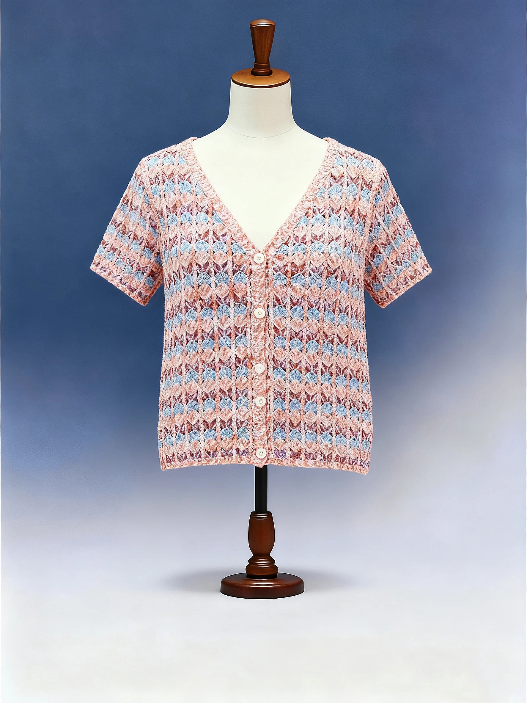 Floral Print Crochet Cardigan - FM0102000044