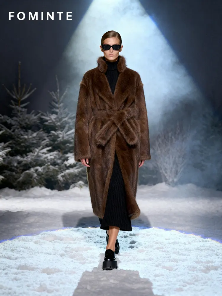 Wholesale Faux Angora Wrap Coat - FM0202000056