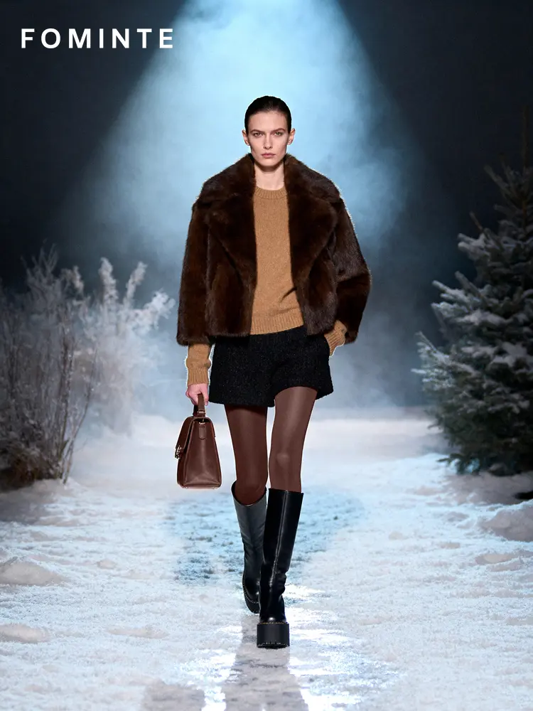 Wholesale Faux Beaver Fur Coat with Hood - FM0202000062