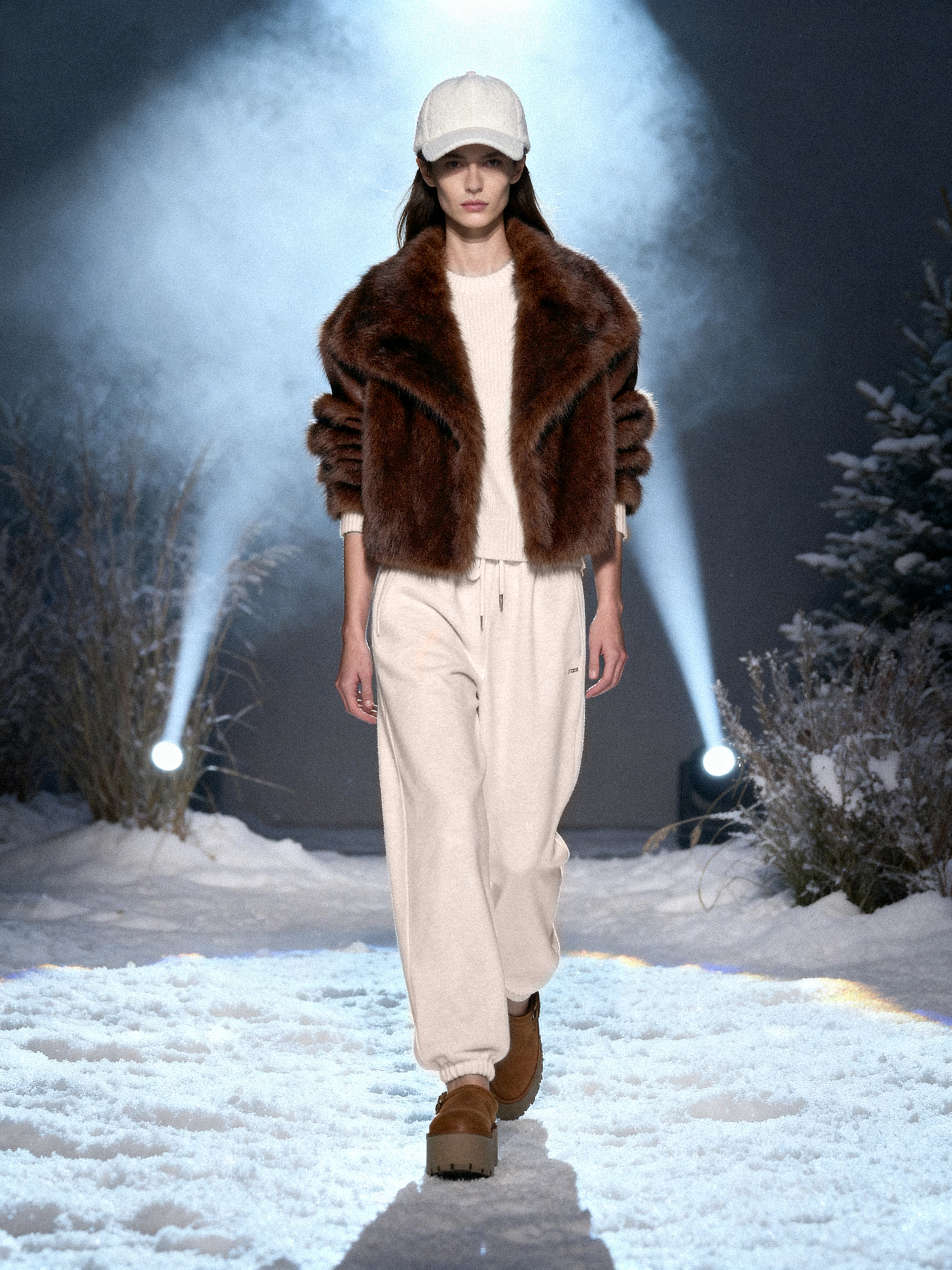 Faux Mink Fur Short Coat (Brown) - FM0202000063