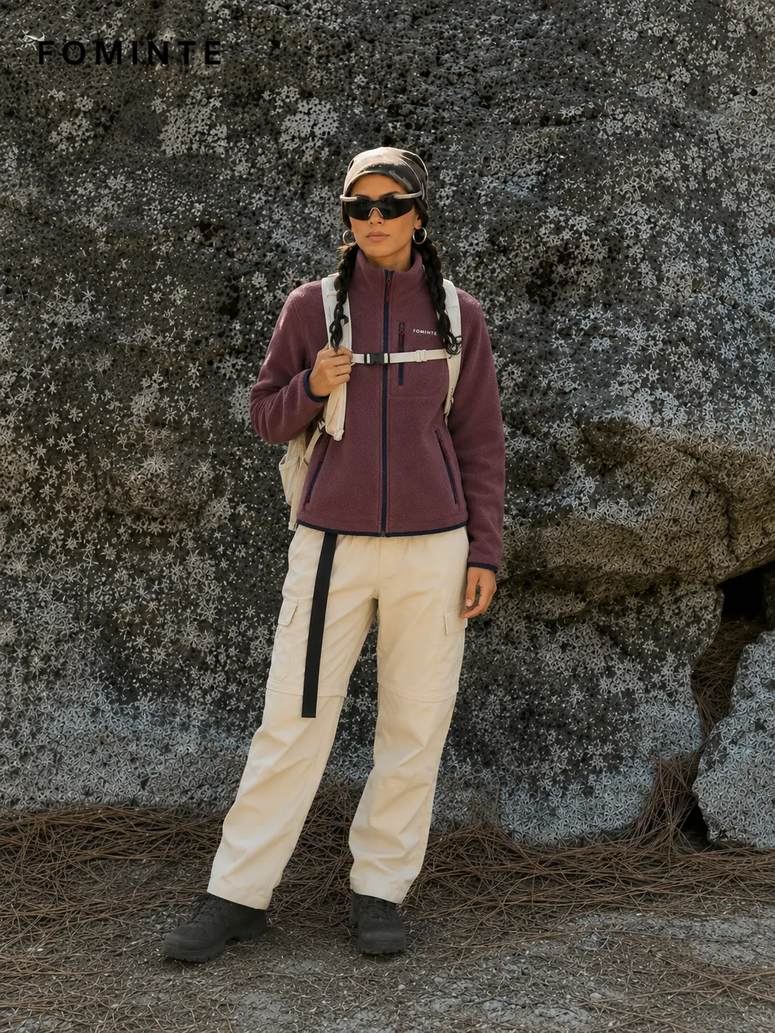 Men's Red Bean Contrast Panel Outdoor Softshell Jacket