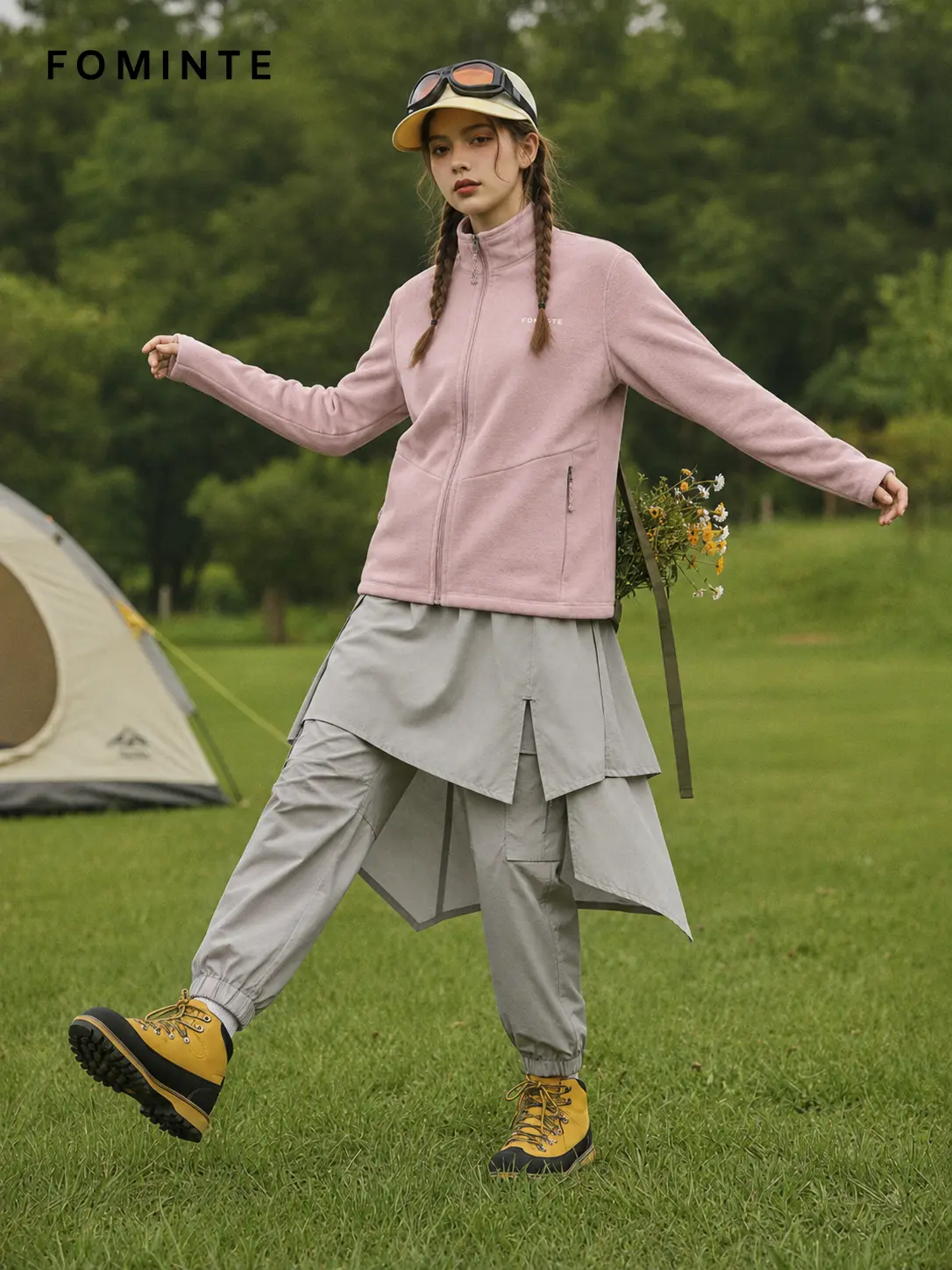 Women's Lotus Pink Stand Collar Full-Zip Fleece Jacket