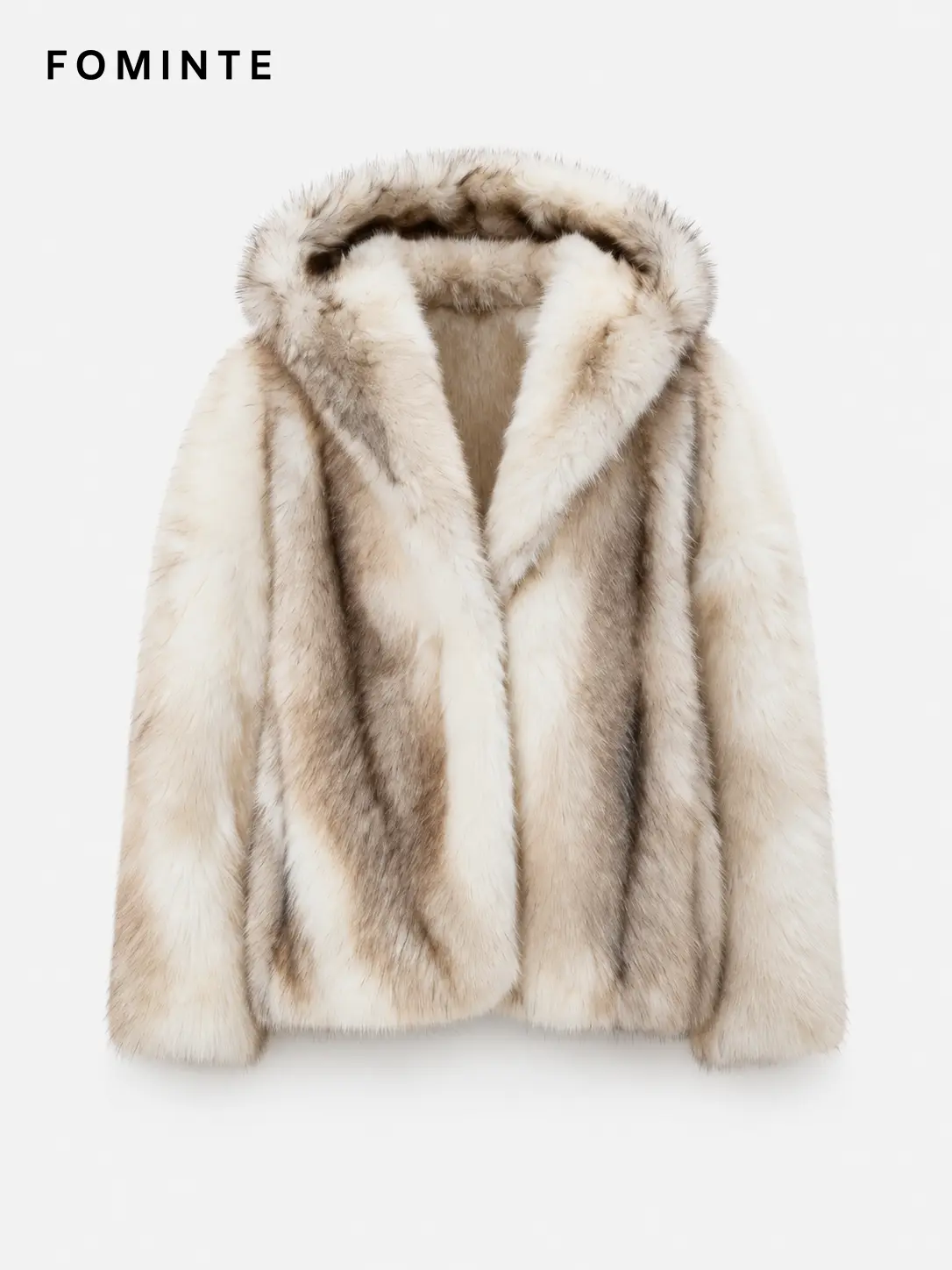 Wholesale Faux Fox Fur Hooded Jacket 