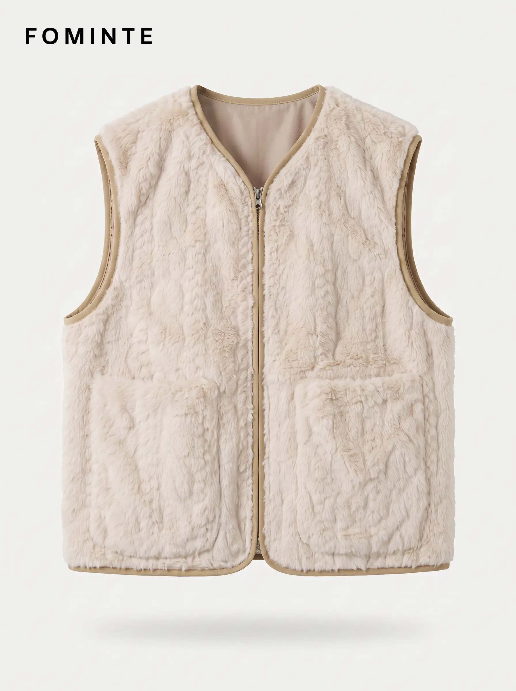 Wholesale Cable Textured Fleece Vest - FM0302000087