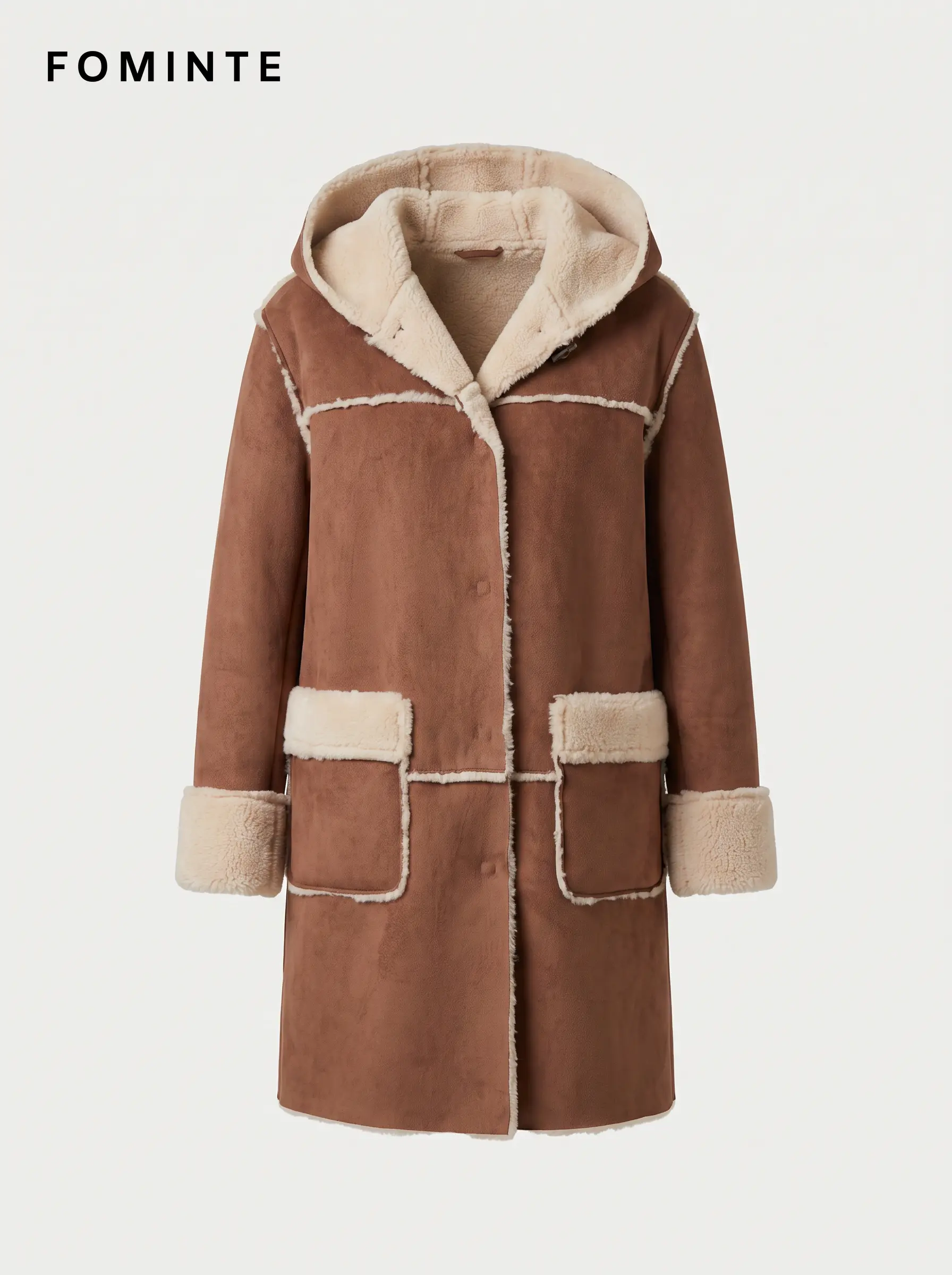 Wholesale Long Faux Shearling Duster Coat - FM0302000078