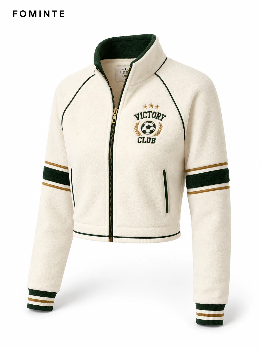 World Cup Fleece Jacket - Cream White Cotton Wholesale