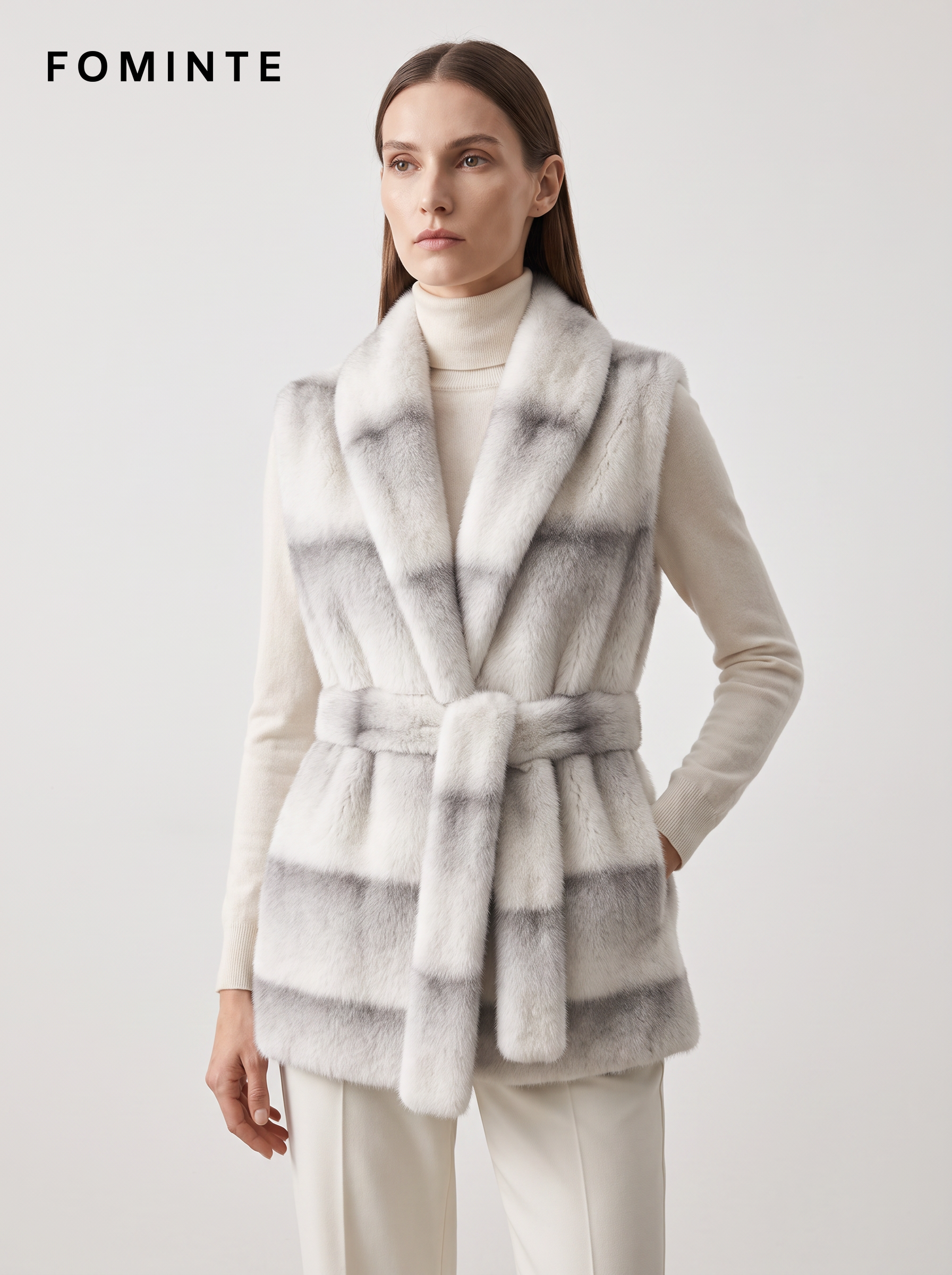 Ivory White Boutique Printed Faux Fur Jacket Wholesale