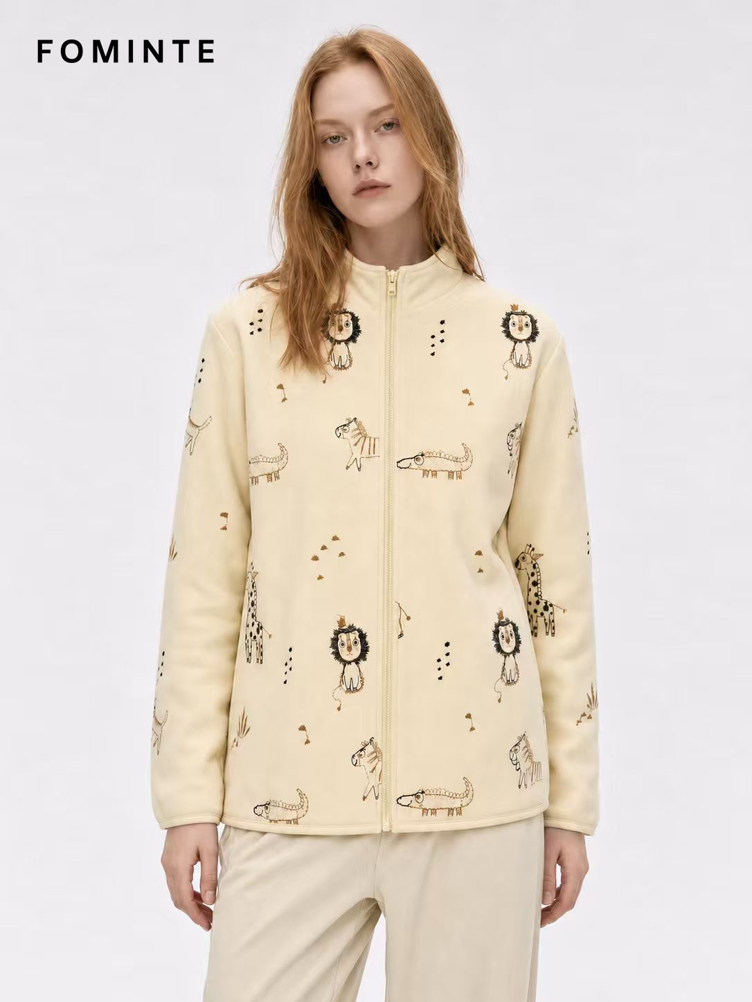 WholesaleHigh-Pile Sherpa Fleece Stand-Collar Jacket - S014100353