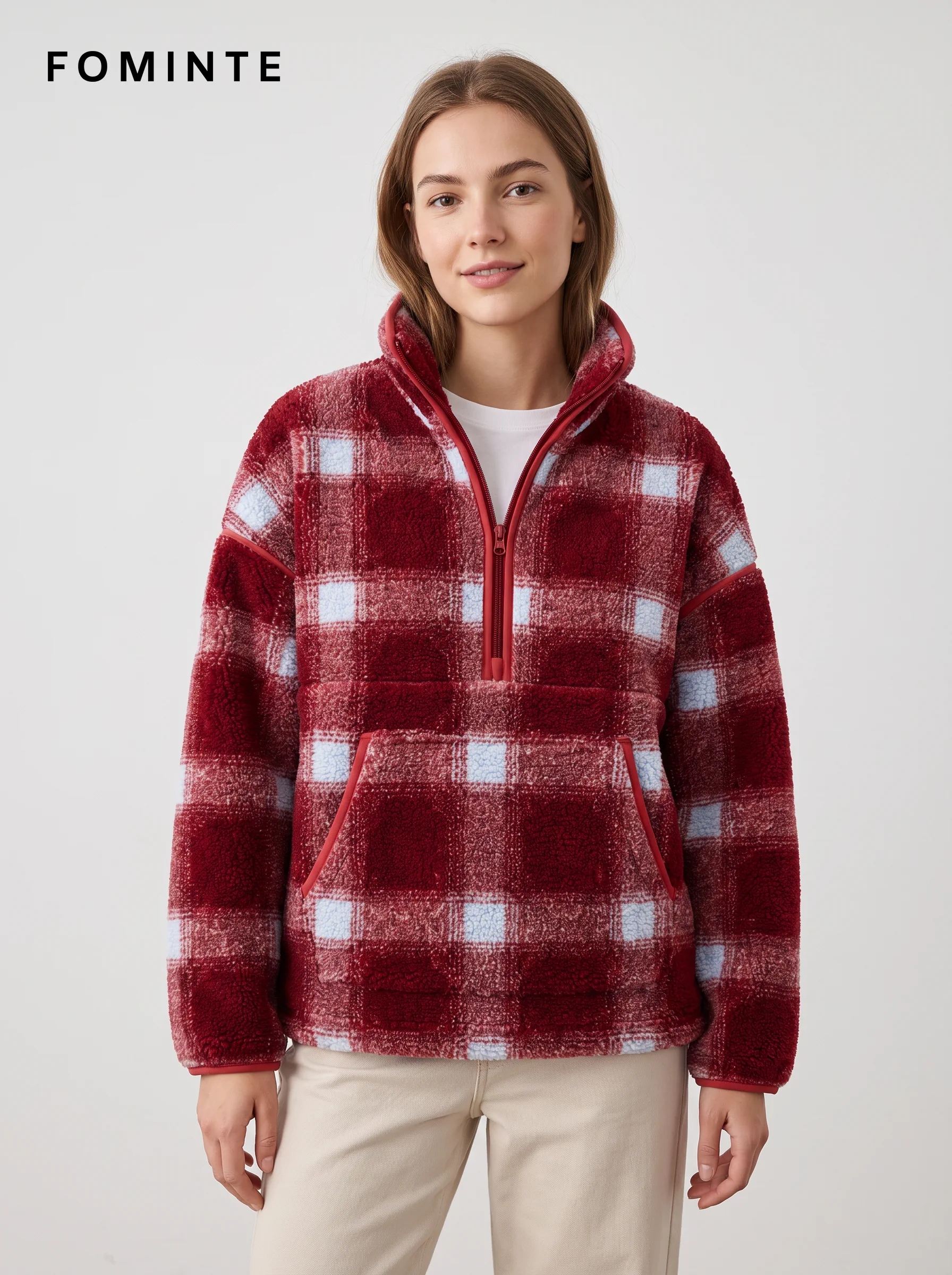 Red Buffalo Check Full-Zip Fleece Jacket