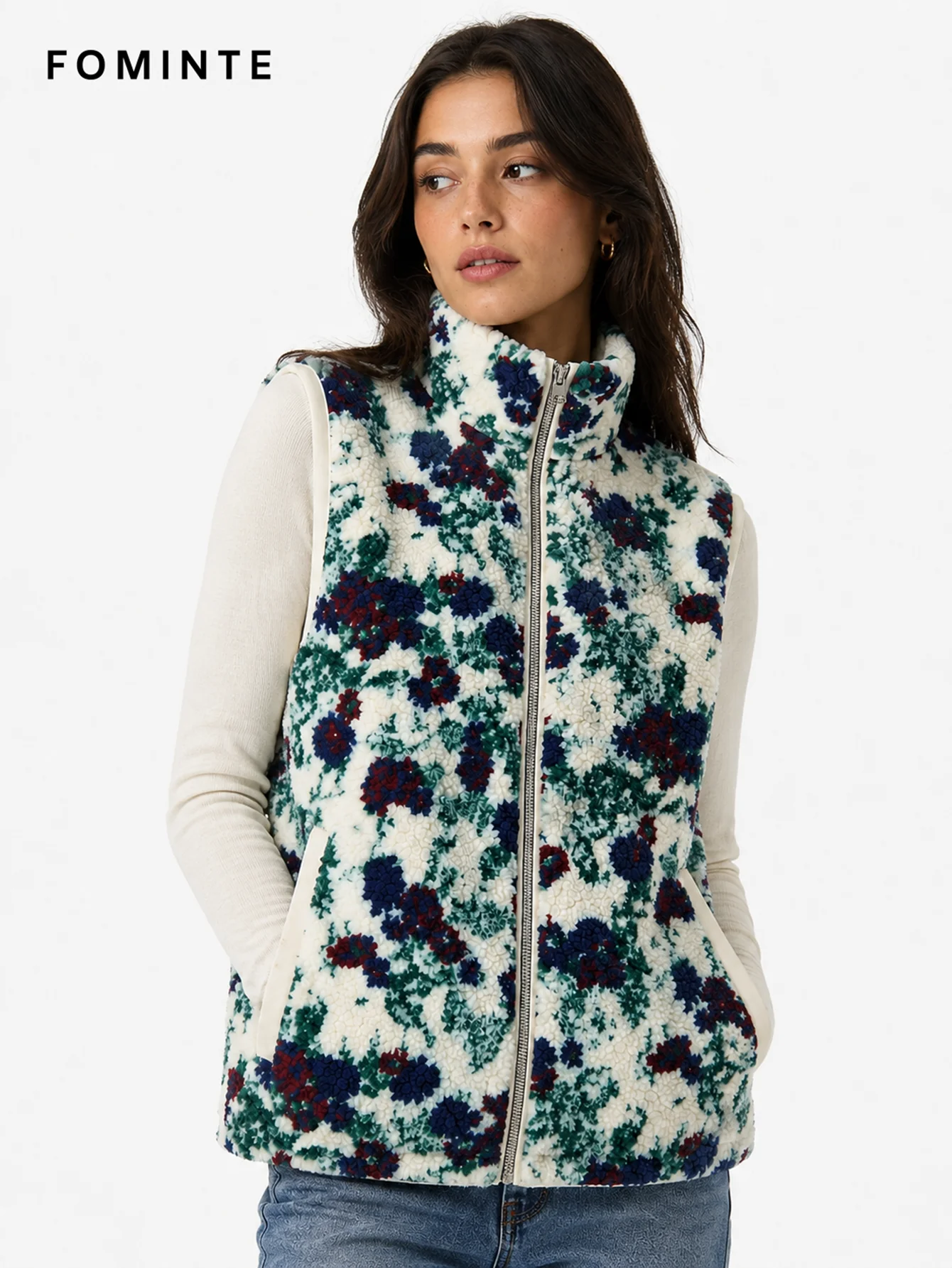 Fleece Sleeveless Vest - All-Over Print Wholesale Custom Sportswear - FM0801000413-2