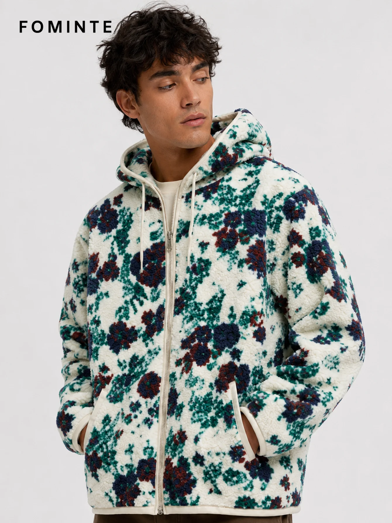 Fleece Hooded Jacket - All-Over Print Wholesale Custom Sportswear - FM0801000413-1