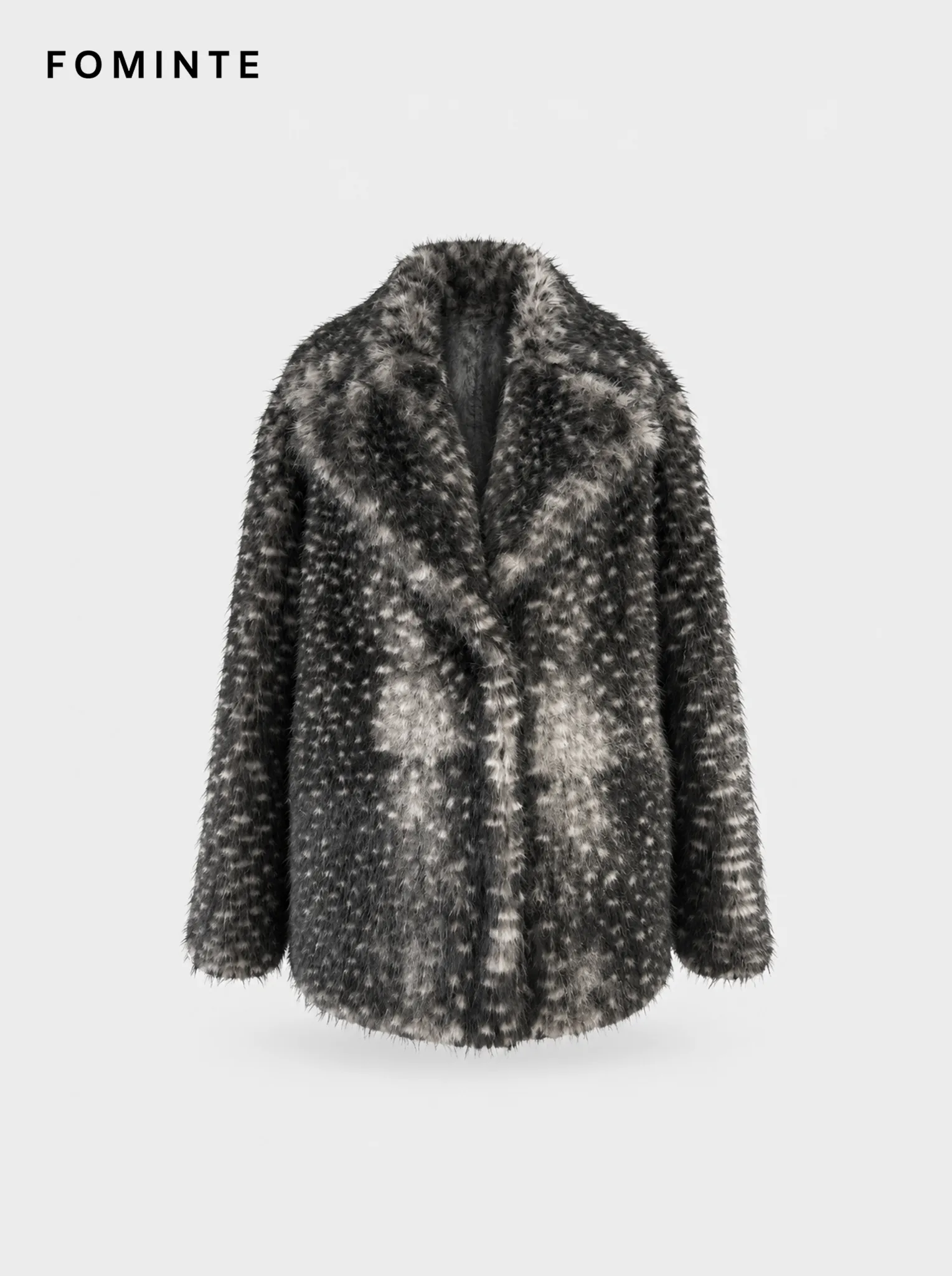 Obsidian Black Luxury High-Gloss Faux Fur Maxi Coat