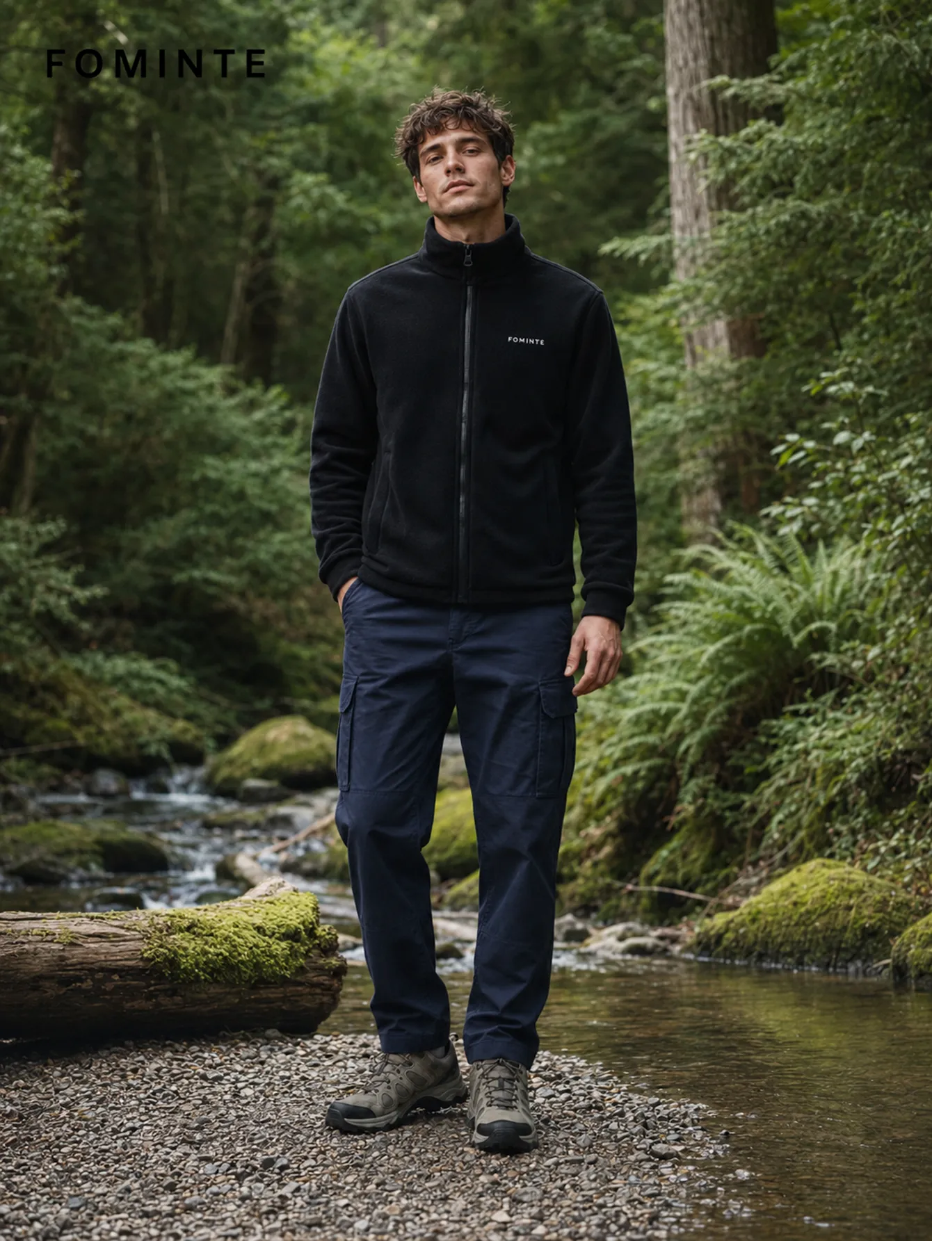 Black Full-Zip Fleece Jacket FM0801000417