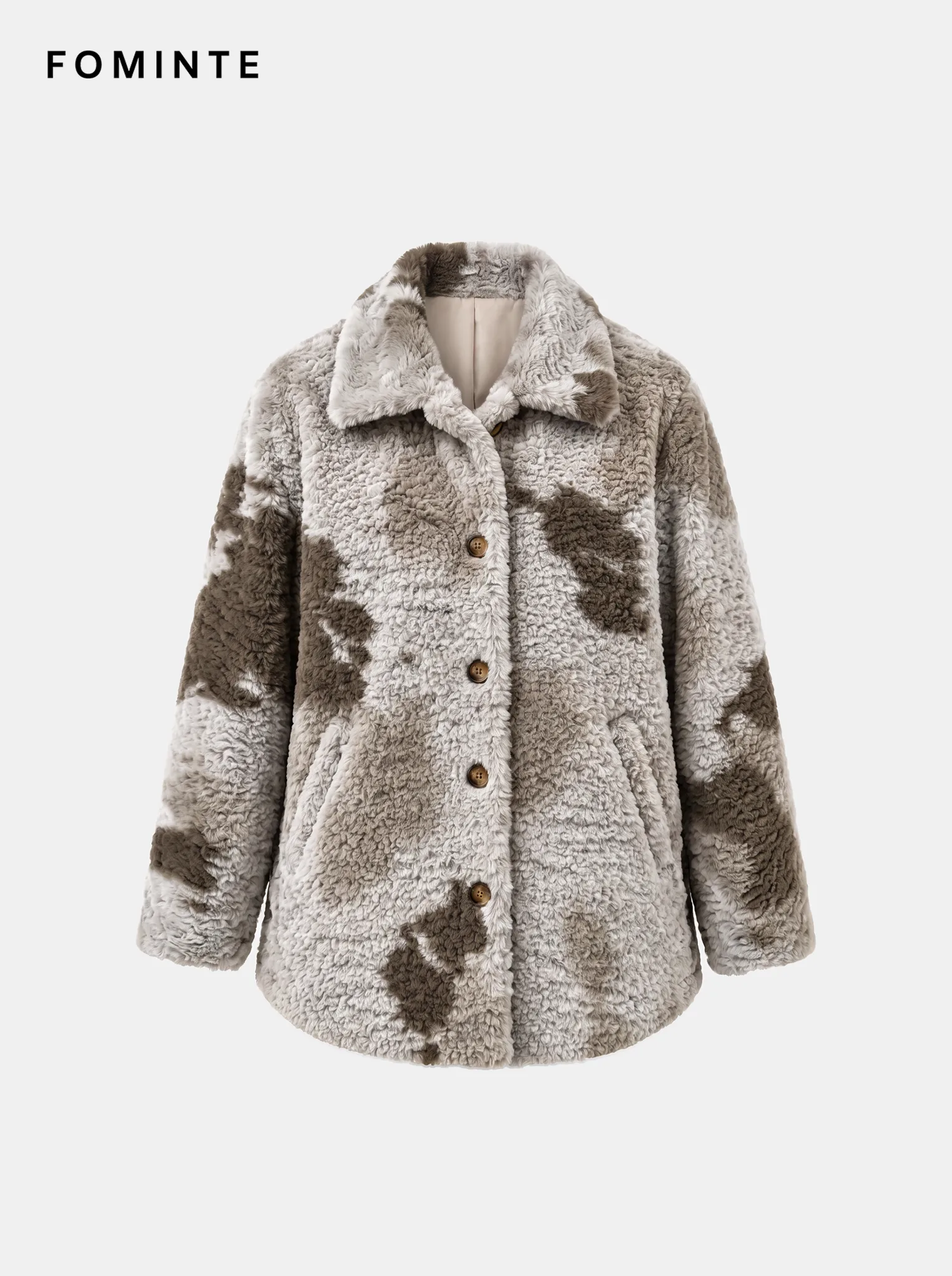 Women's Blush Rose Quilted-Look Faux Fur Crop Jacket