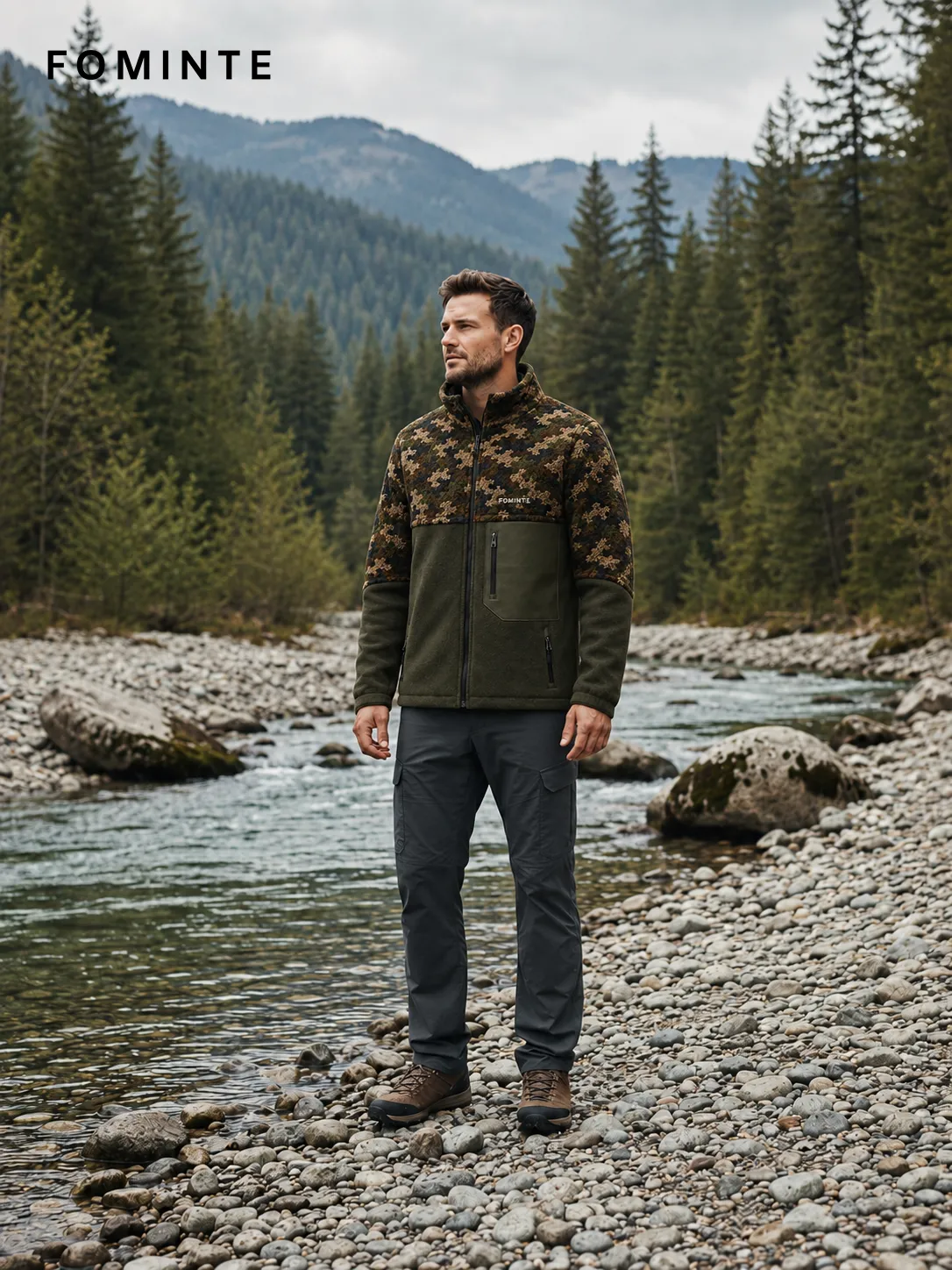 Camo Yoke Full-Zip Fleece Jacket FM0801000422