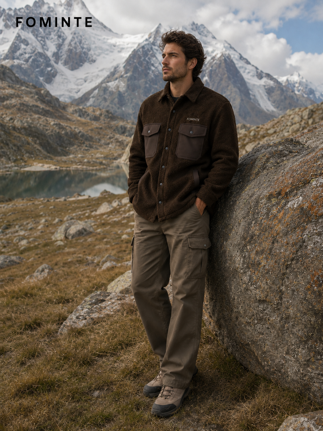 Dark Coffee Fleece Jacket for Outdoor Apparel Collections