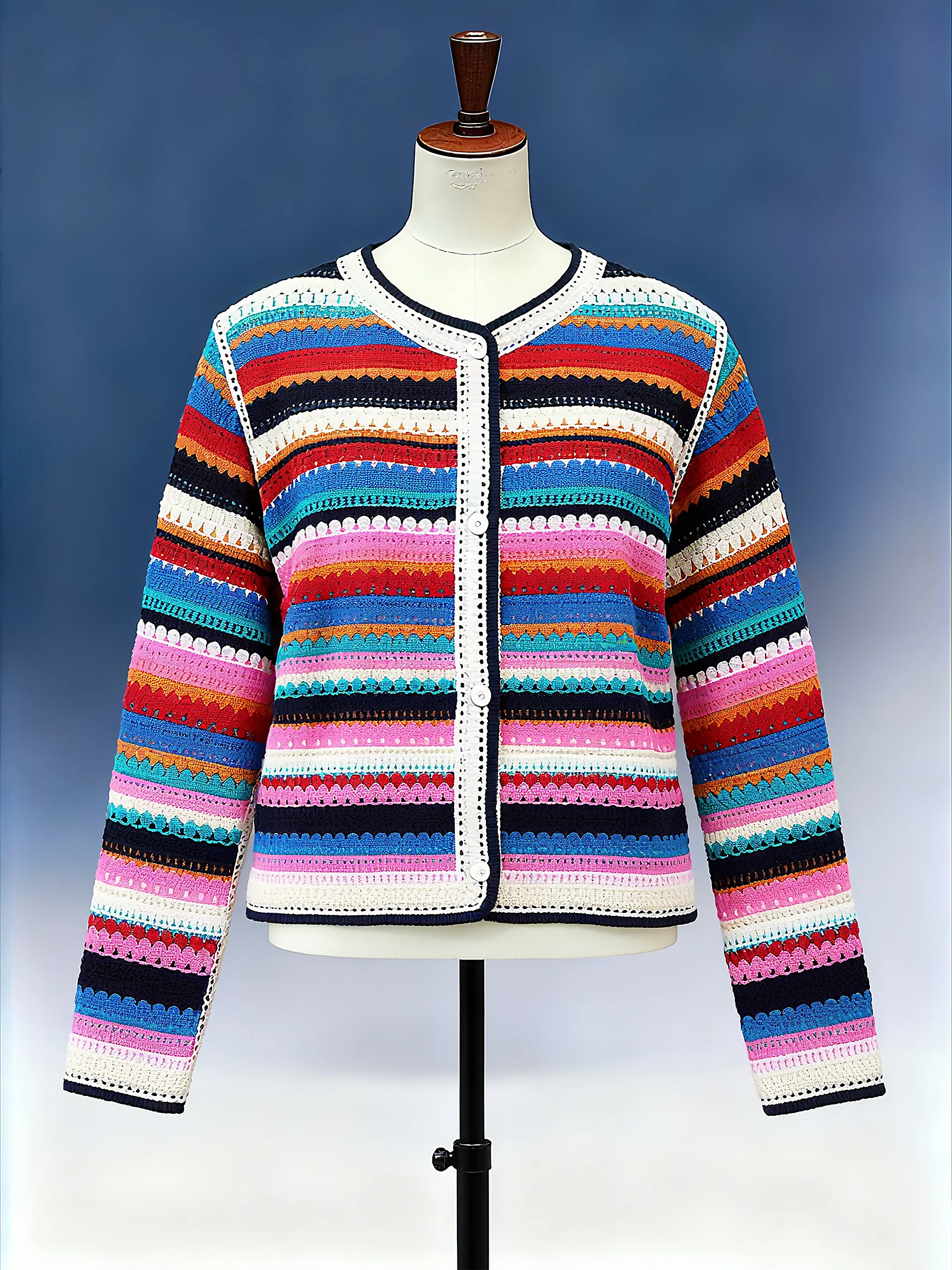 Open-Front Crochet Vest - FM0102000108