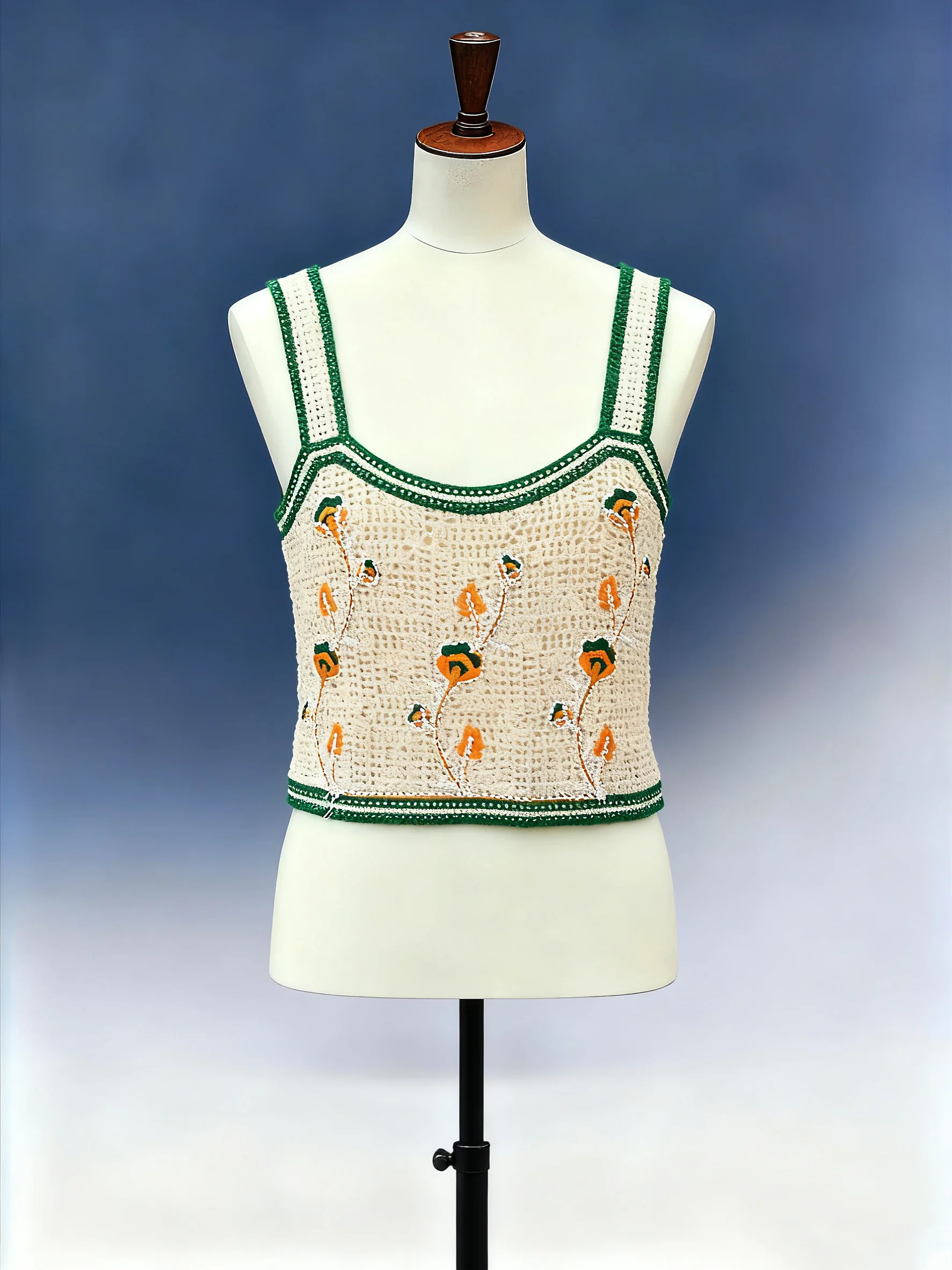 Floral Crochet Crop Top - FM0102000115